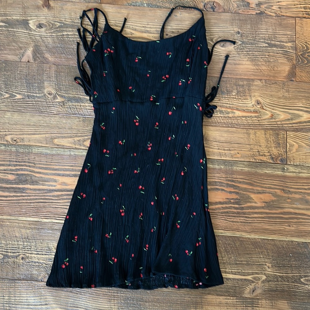 Lottie Moss - black with cherries sundress